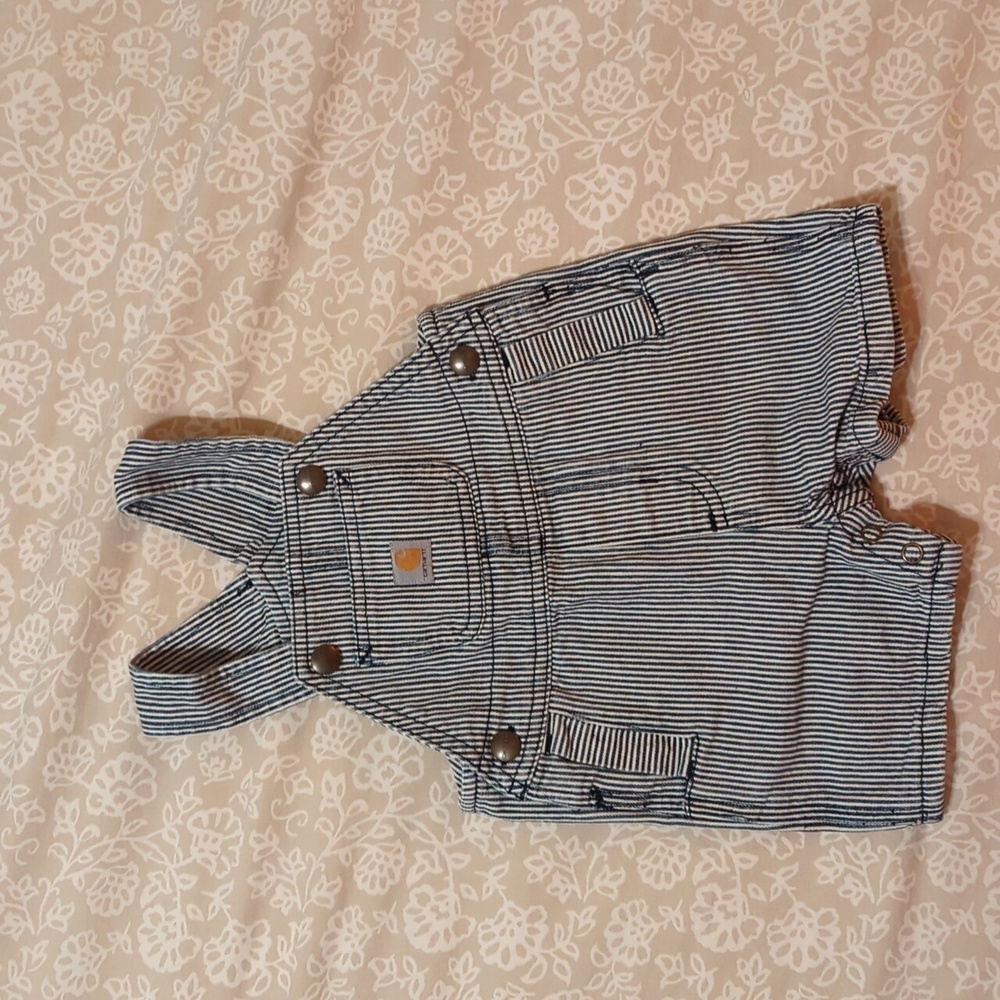 Carhartt Navy Striped Baby Overalls